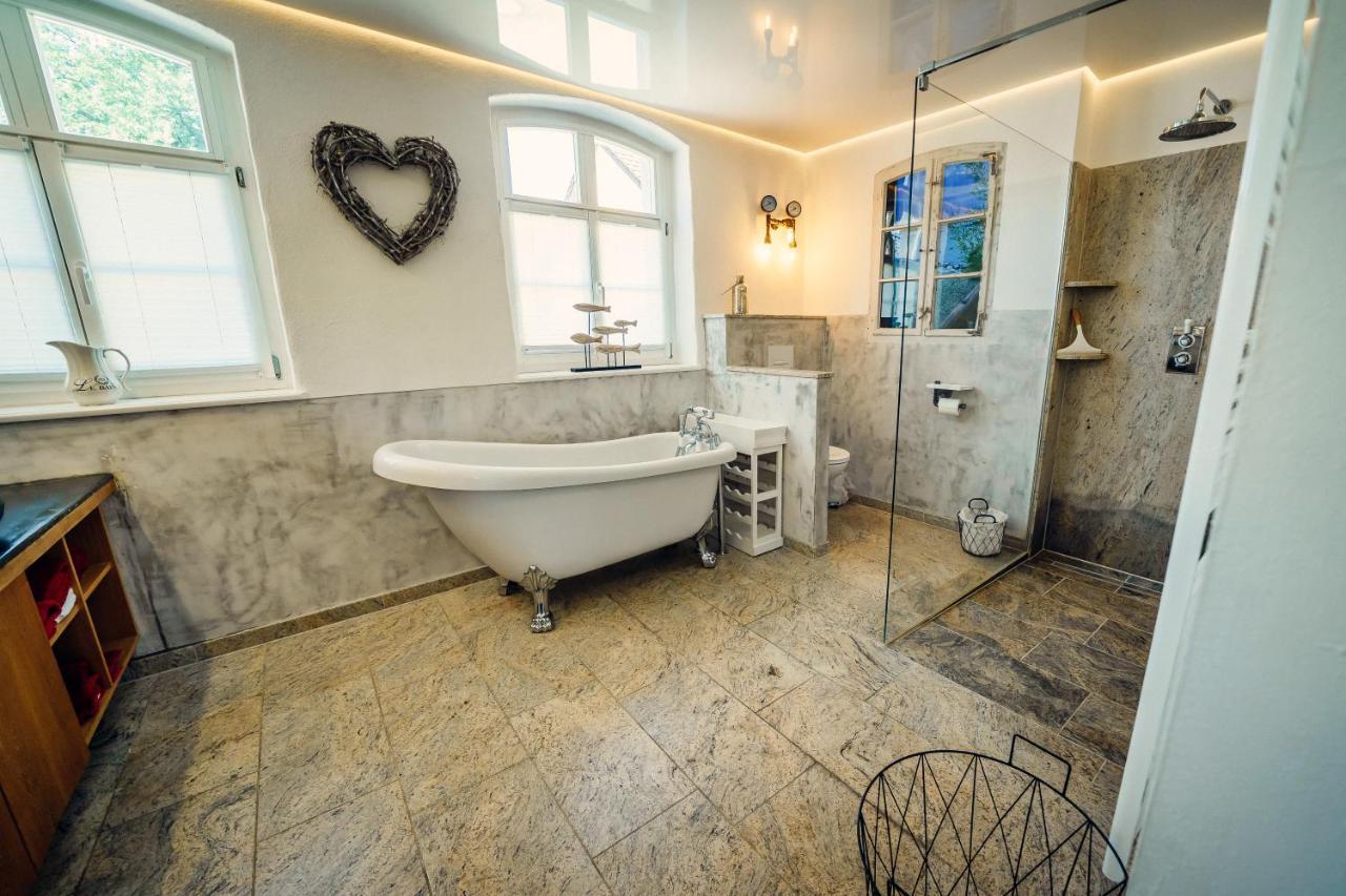 Alte Schmiede Mit Sauna, Pool Und Whirpool Im Aussenbereich Schoenstes Ferienhaus Der Lausitz Elsterheide المظهر الخارجي الصورة