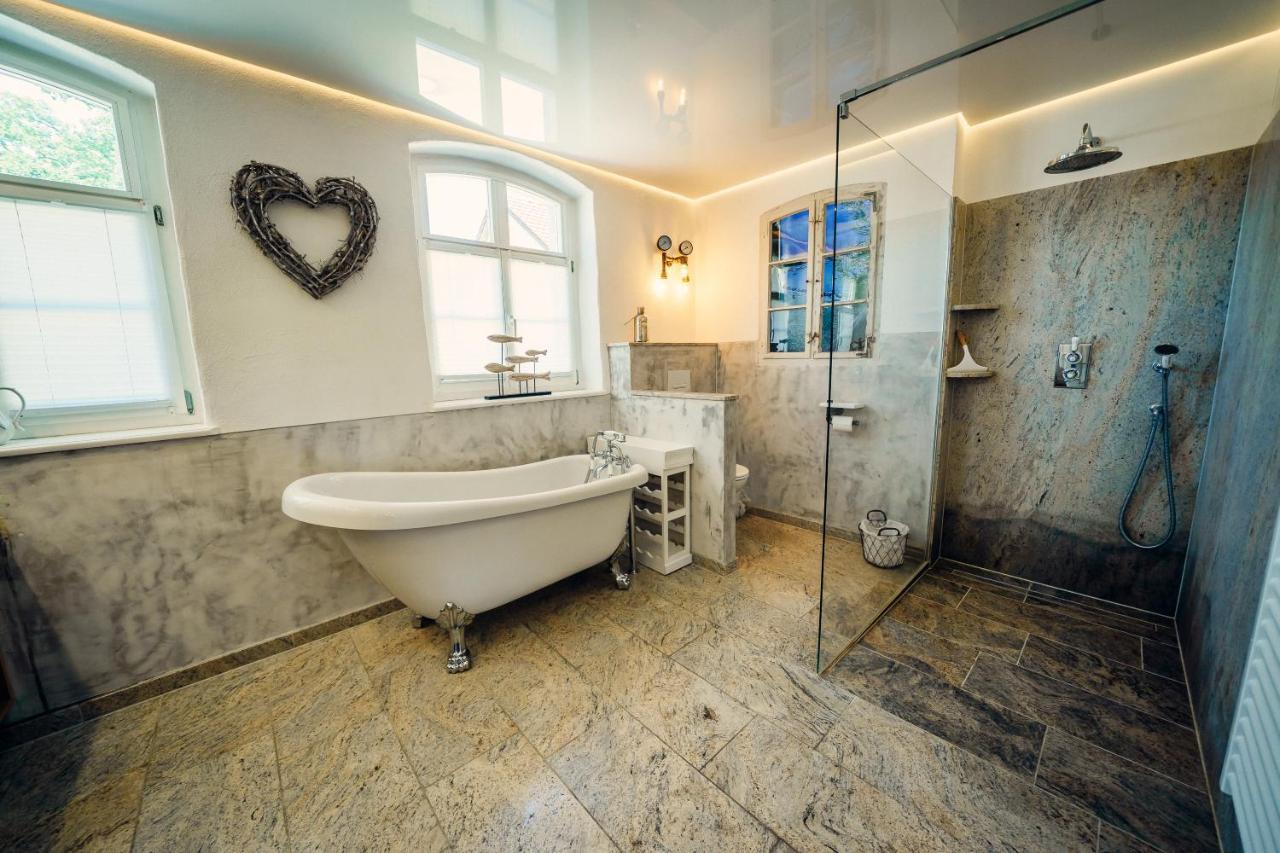 Alte Schmiede Mit Sauna, Pool Und Whirpool Im Aussenbereich Schoenstes Ferienhaus Der Lausitz Elsterheide المظهر الخارجي الصورة